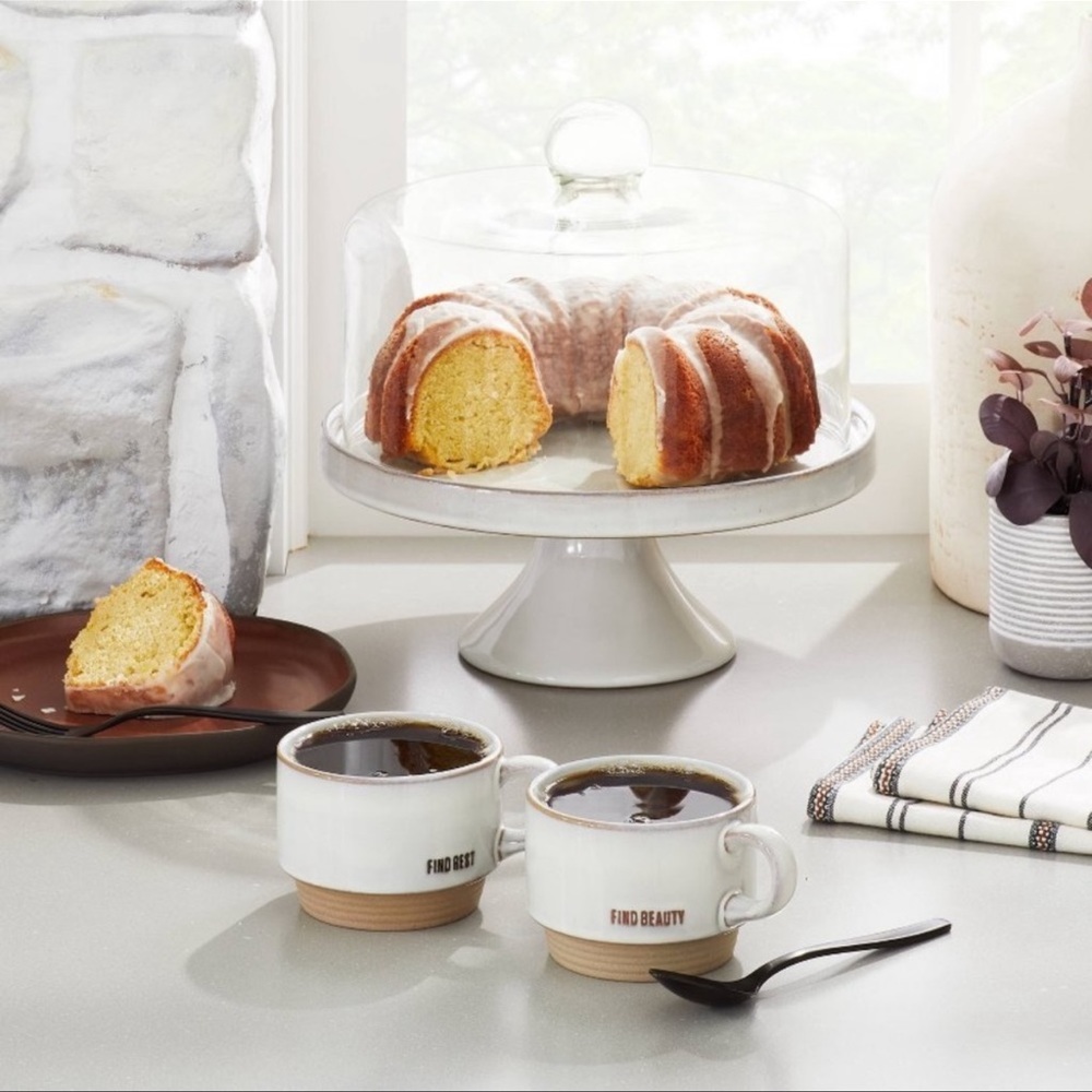 Hearth & Hand “Find Beauty” “Find Rest” Stackable Stoneware Mugs